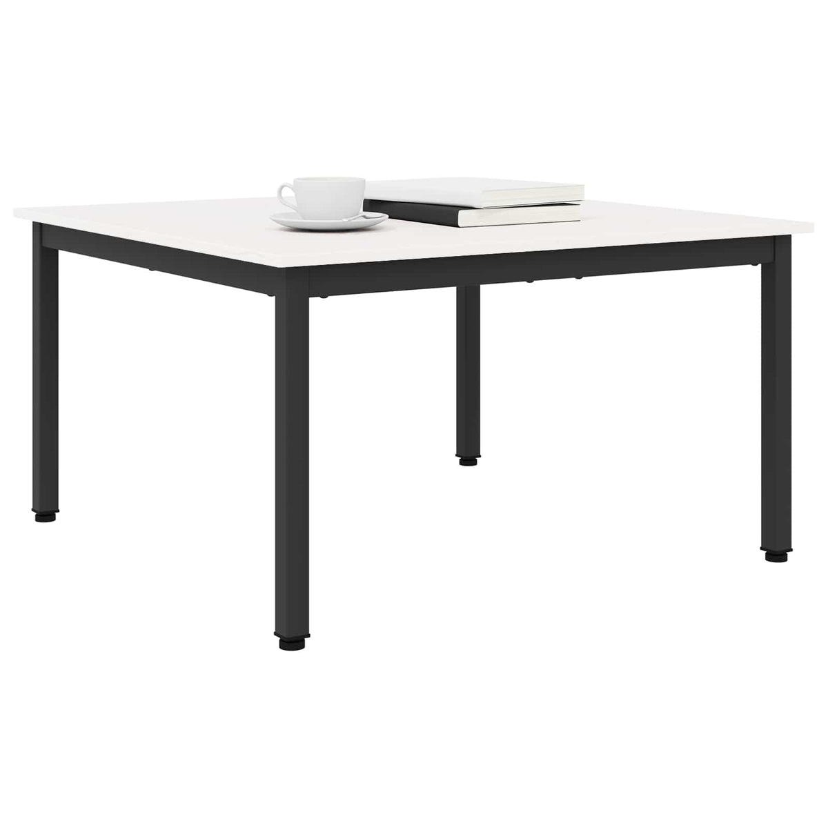 Sofabord Hvid 80 x 80 x 45 cm Massiv fyrretræ