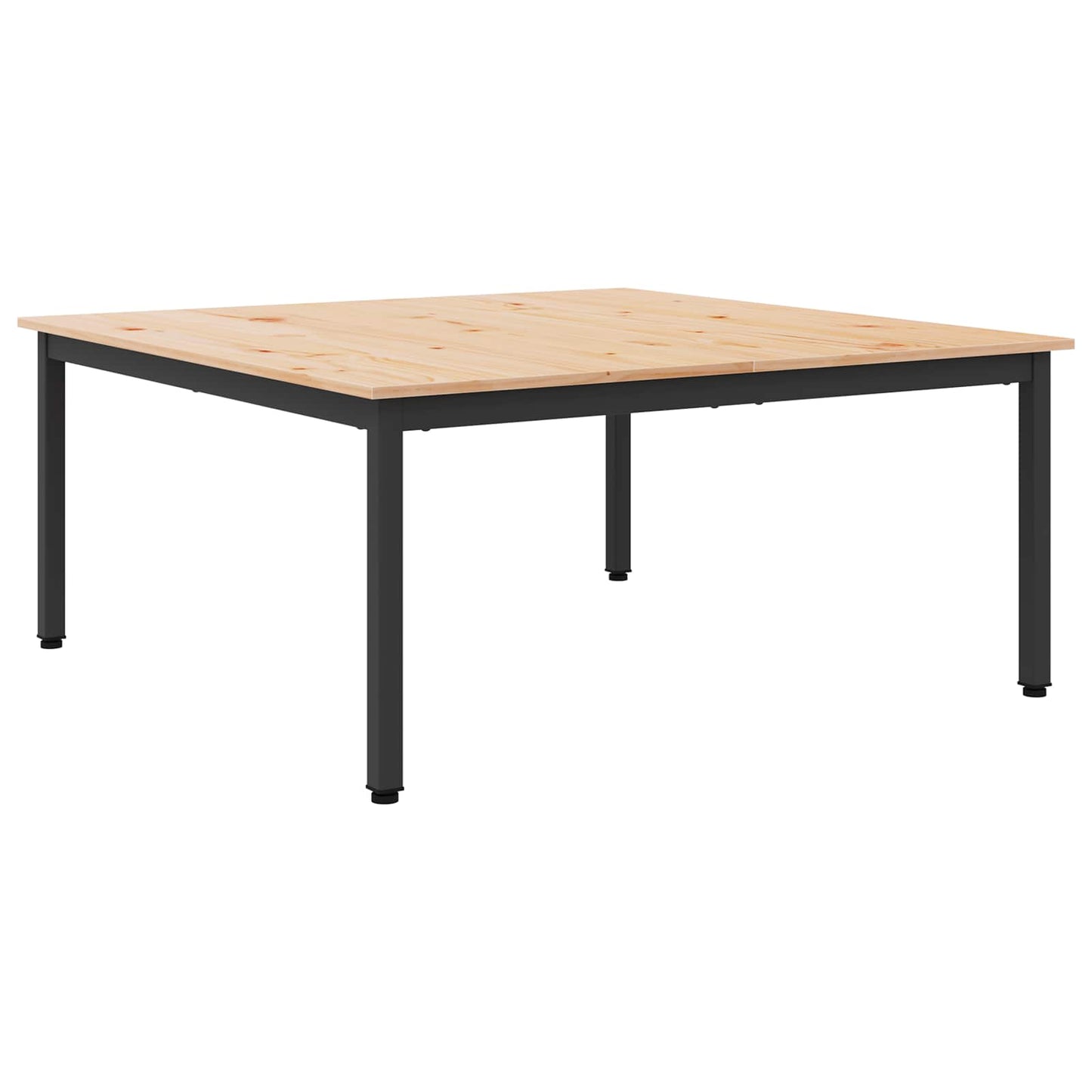 Sofabord Naturfarvet 100 x 100 x 45 cm Massiv fyrretræ