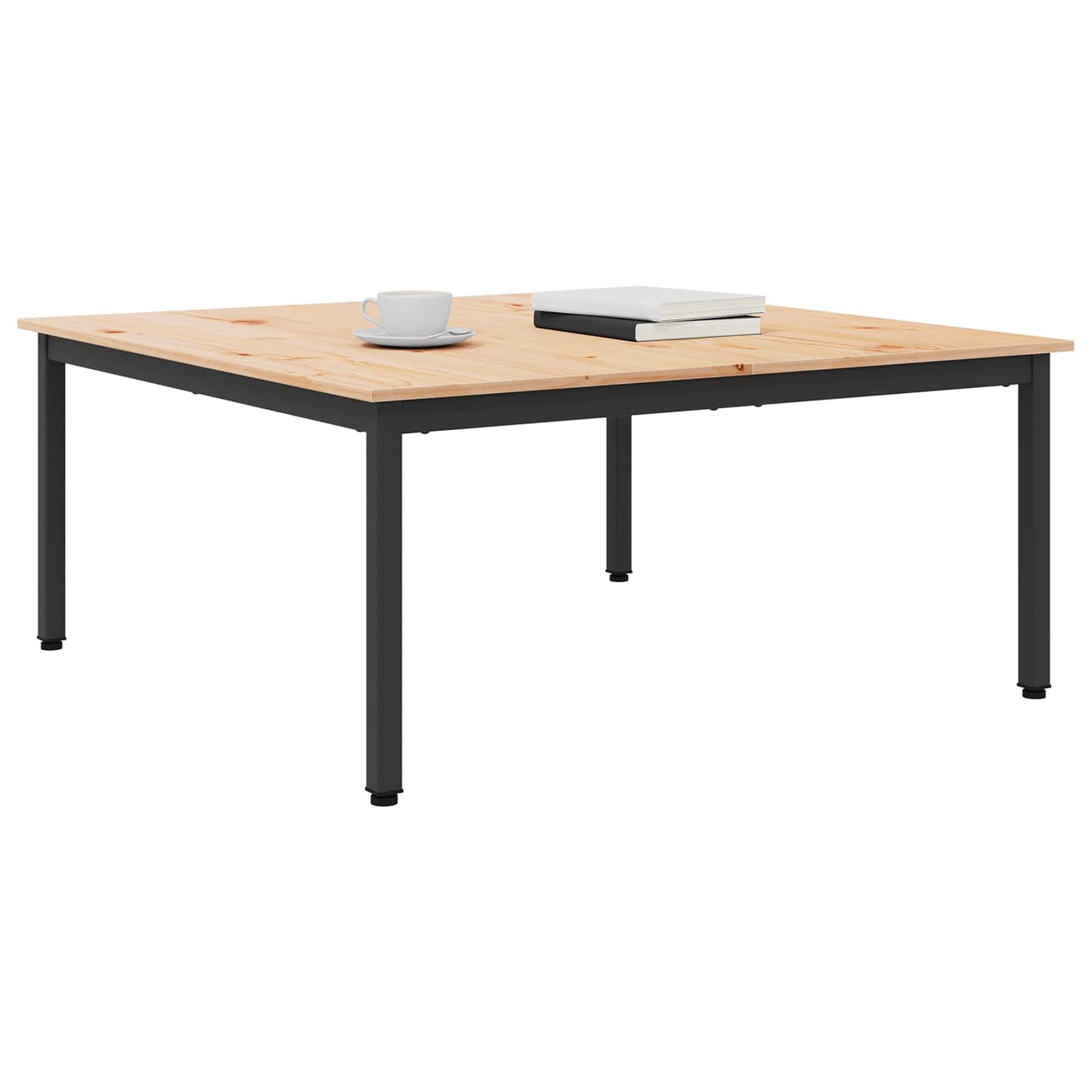 Sofabord Naturfarvet 100 x 100 x 45 cm Massiv fyrretræ
