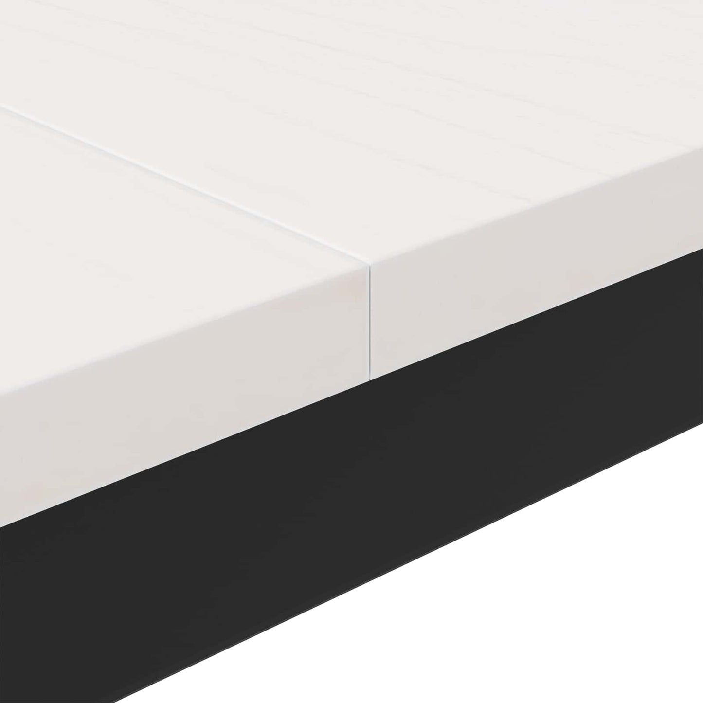 Sofabord Hvid 100 x 100 x 45 cm Massiv fyrretræ