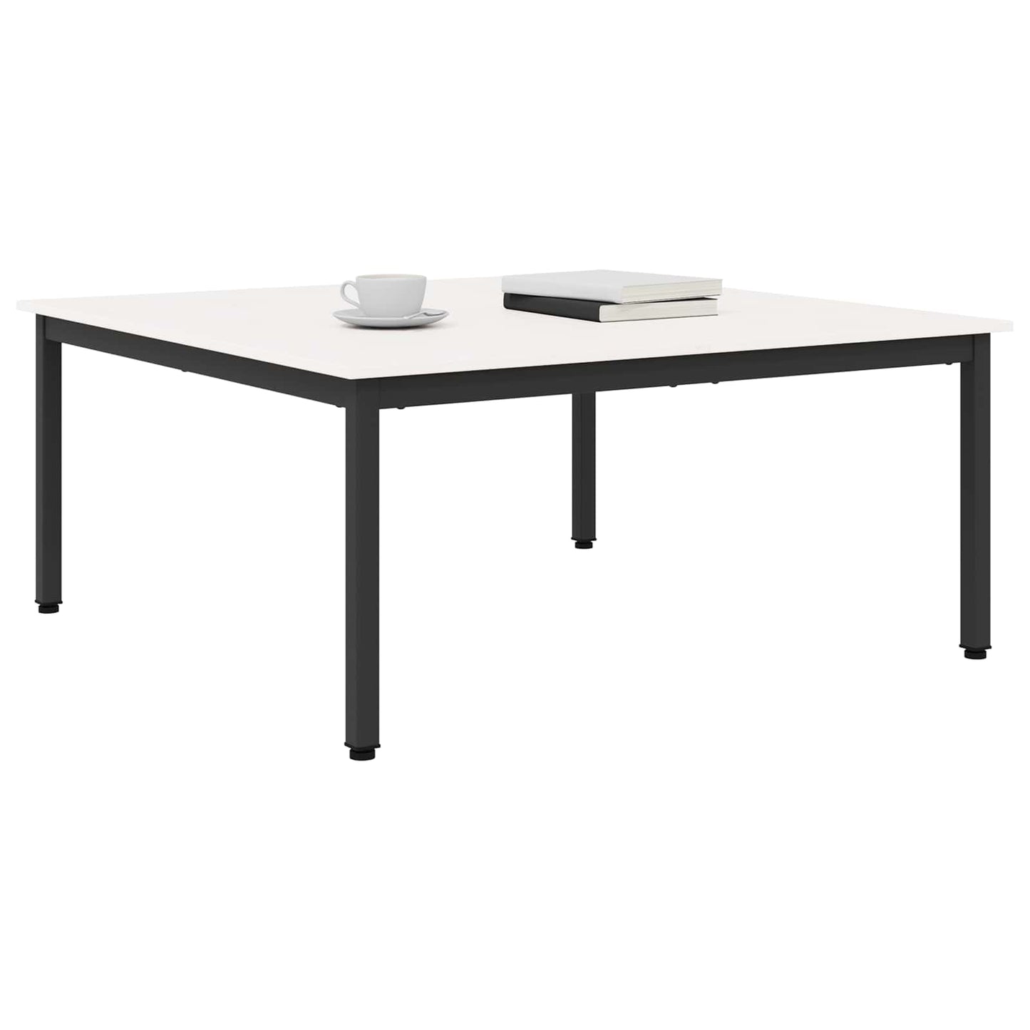 Sofabord Hvid 100 x 100 x 45 cm Massiv fyrretræ