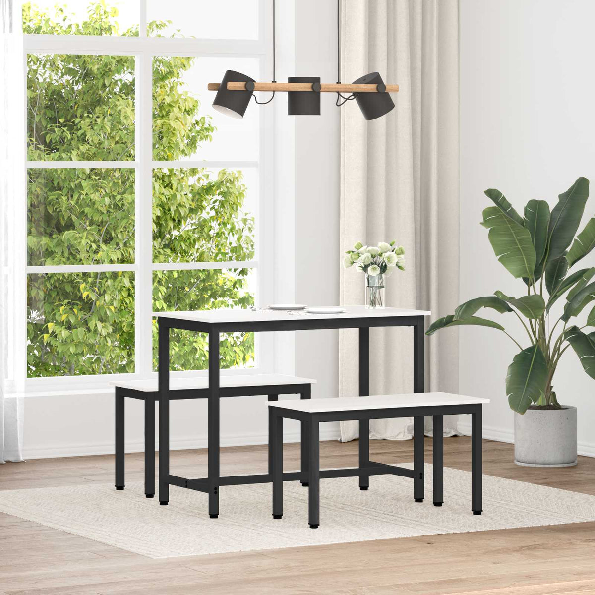 bænk Hvid 80 x 35 x 45 cm Massiv fyrretræ
