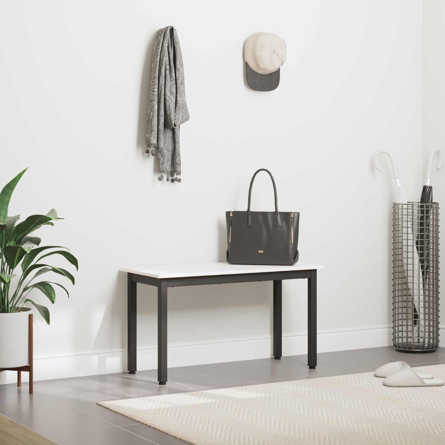 bænk Hvid 80 x 35 x 45 cm Massiv fyrretræ