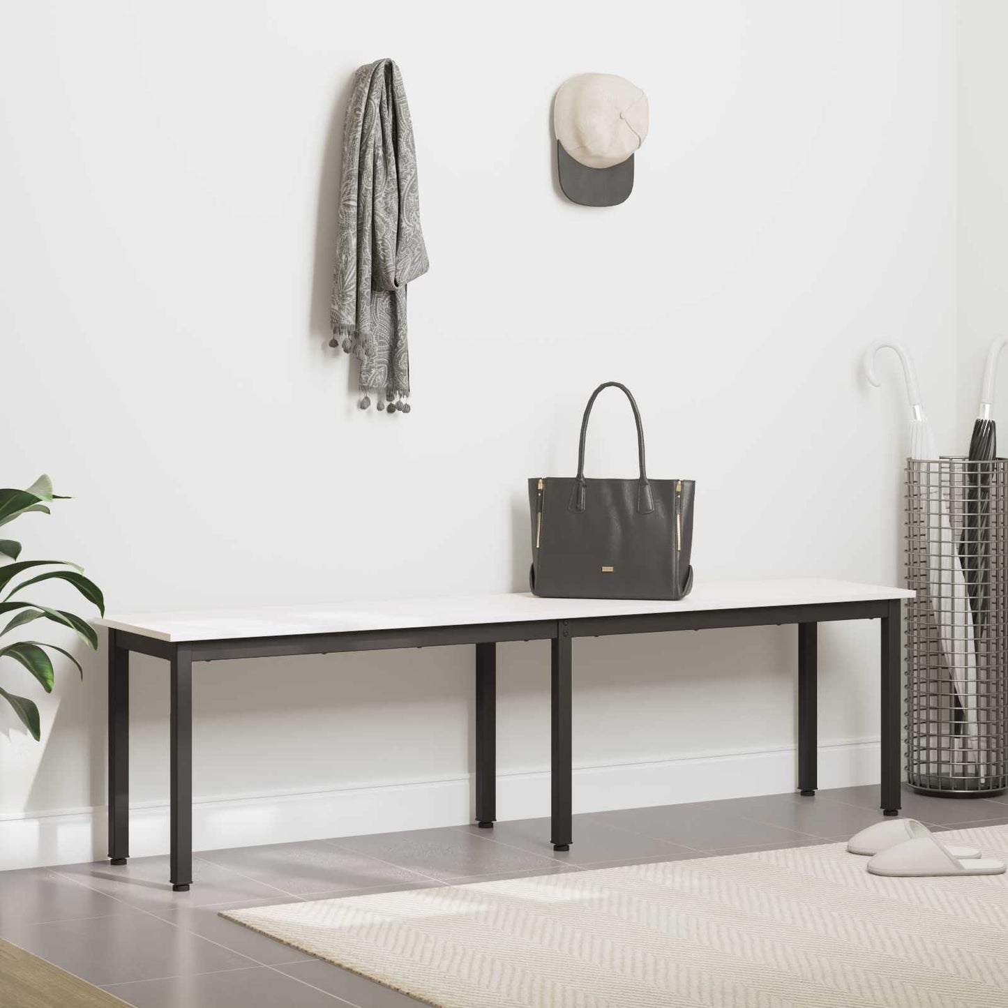 bænk Hvid 160 x 35 x 45 cm Massiv fyrretræ