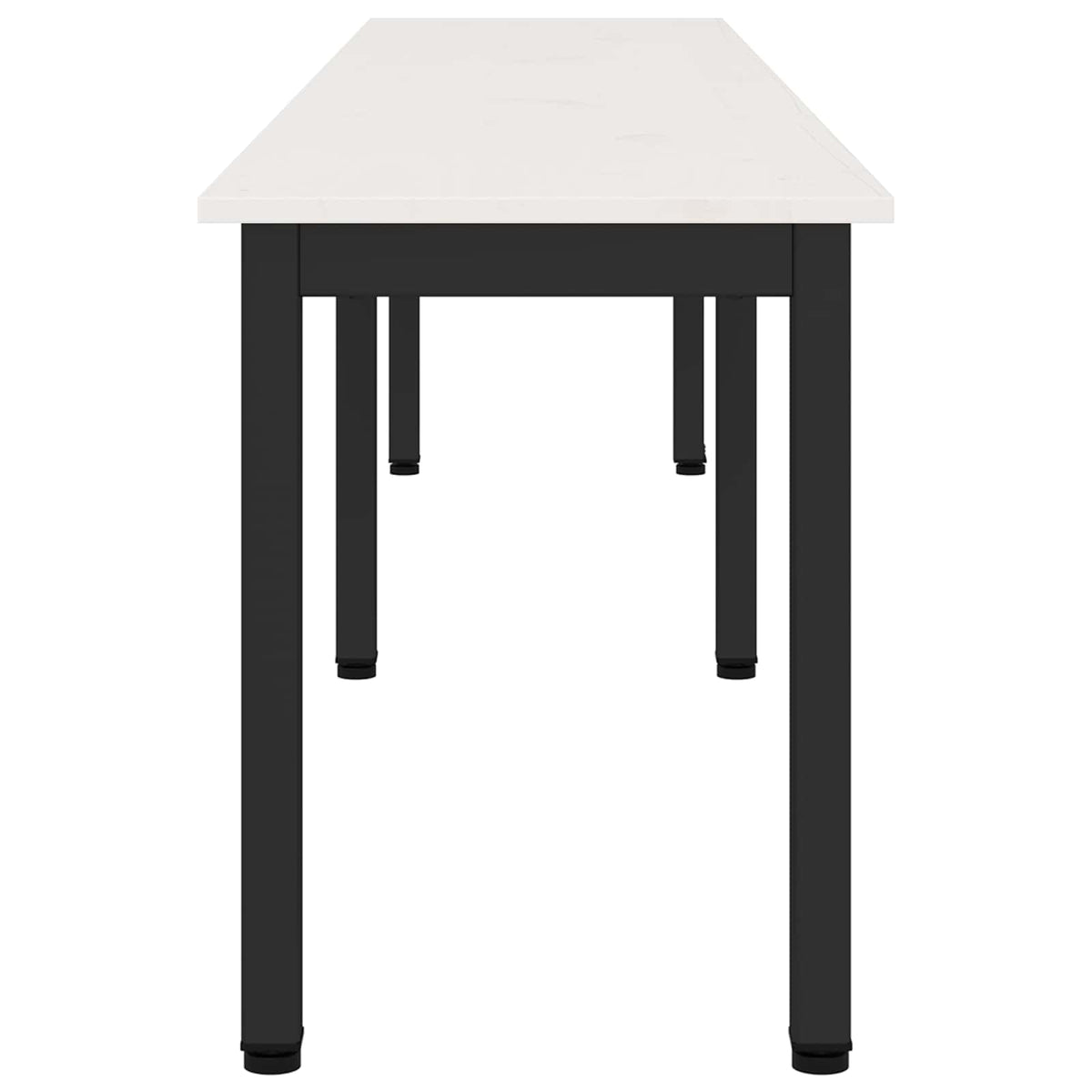 bænk Hvid 200 x 35 x 45 cm Massiv fyrretræ