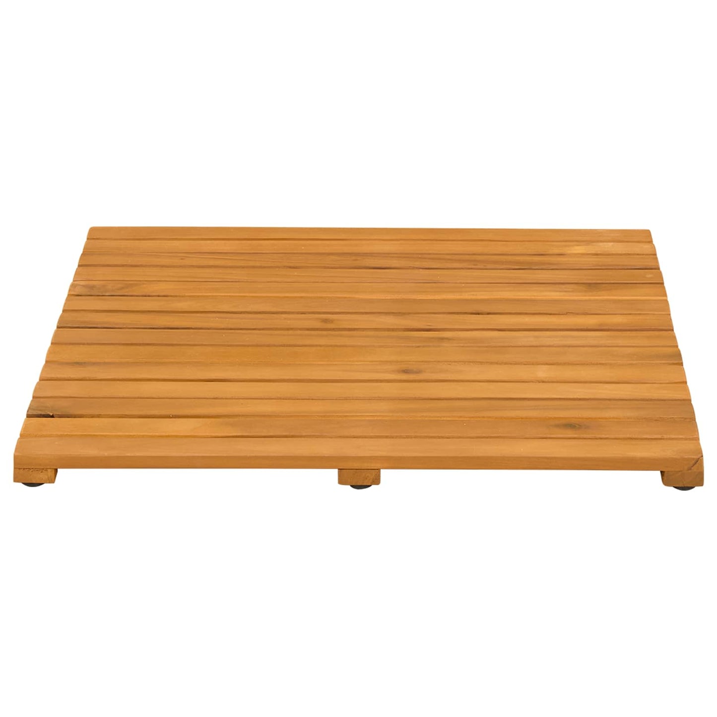 Bademåtte 2 stk. Naturfarvet 50 x 50 cm Massivt Akacietræ
