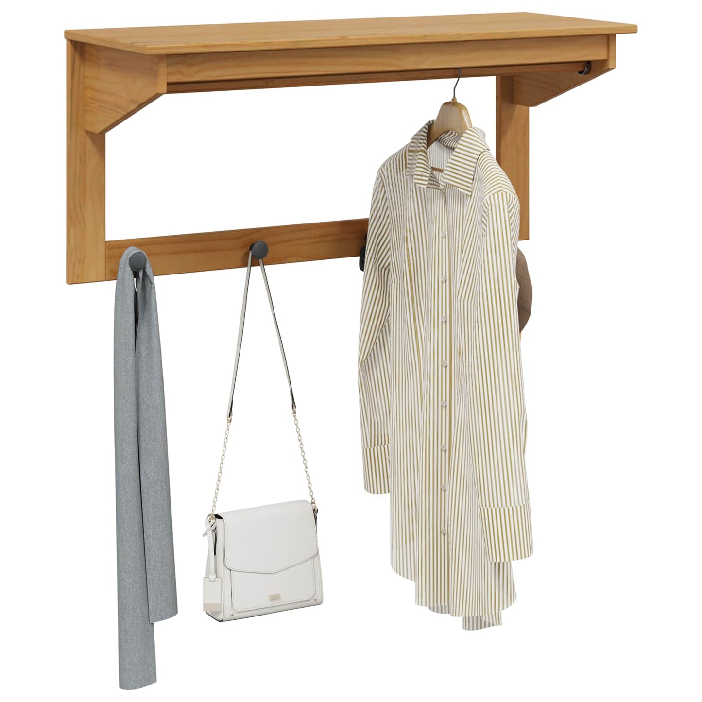 Jakkeholder HILL Honningbrun 90 x 35 x 41.5 cm Massivt fyrretræ