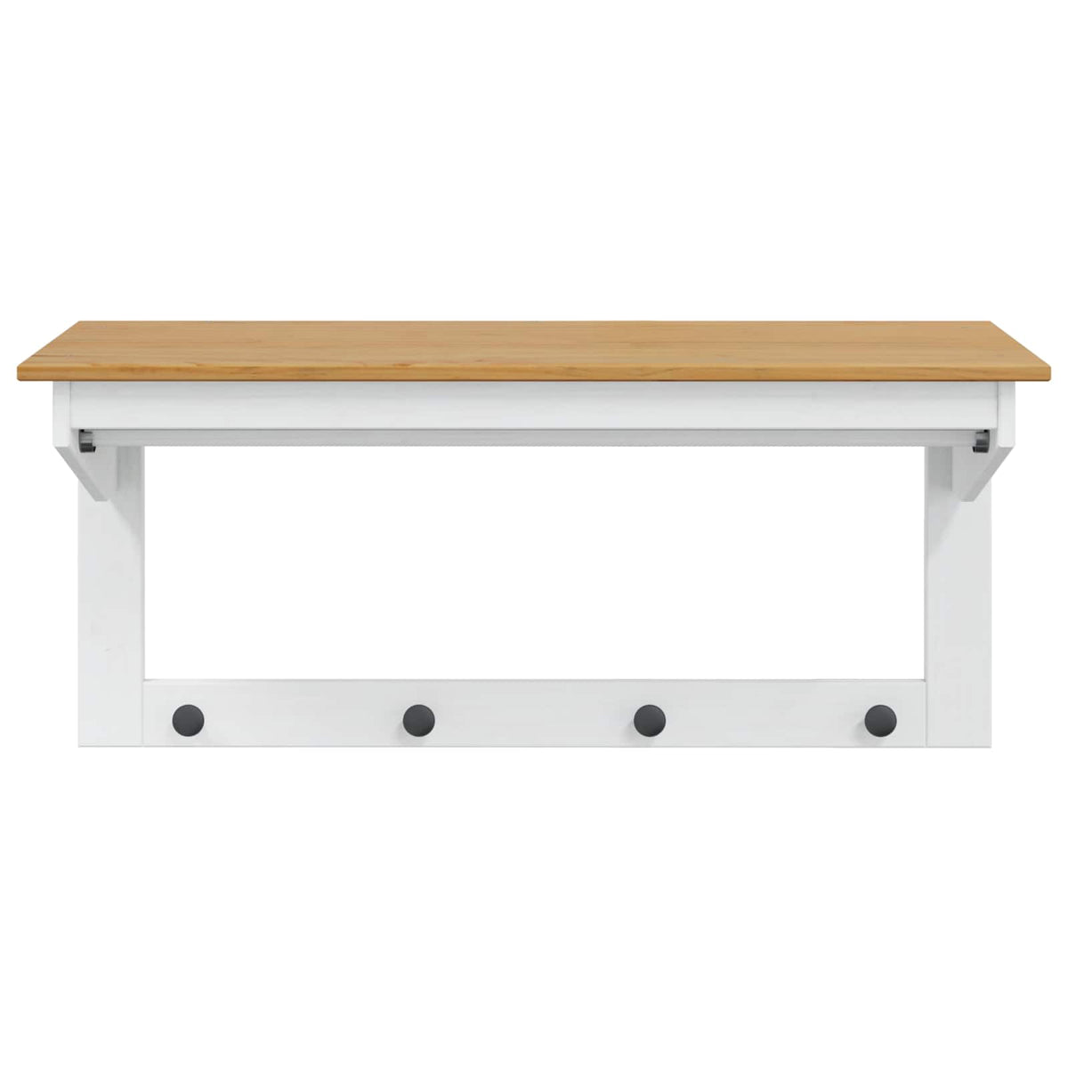Jakkeholder HILL Hvid og honningbrun 90 x 35 x 41.5 cm