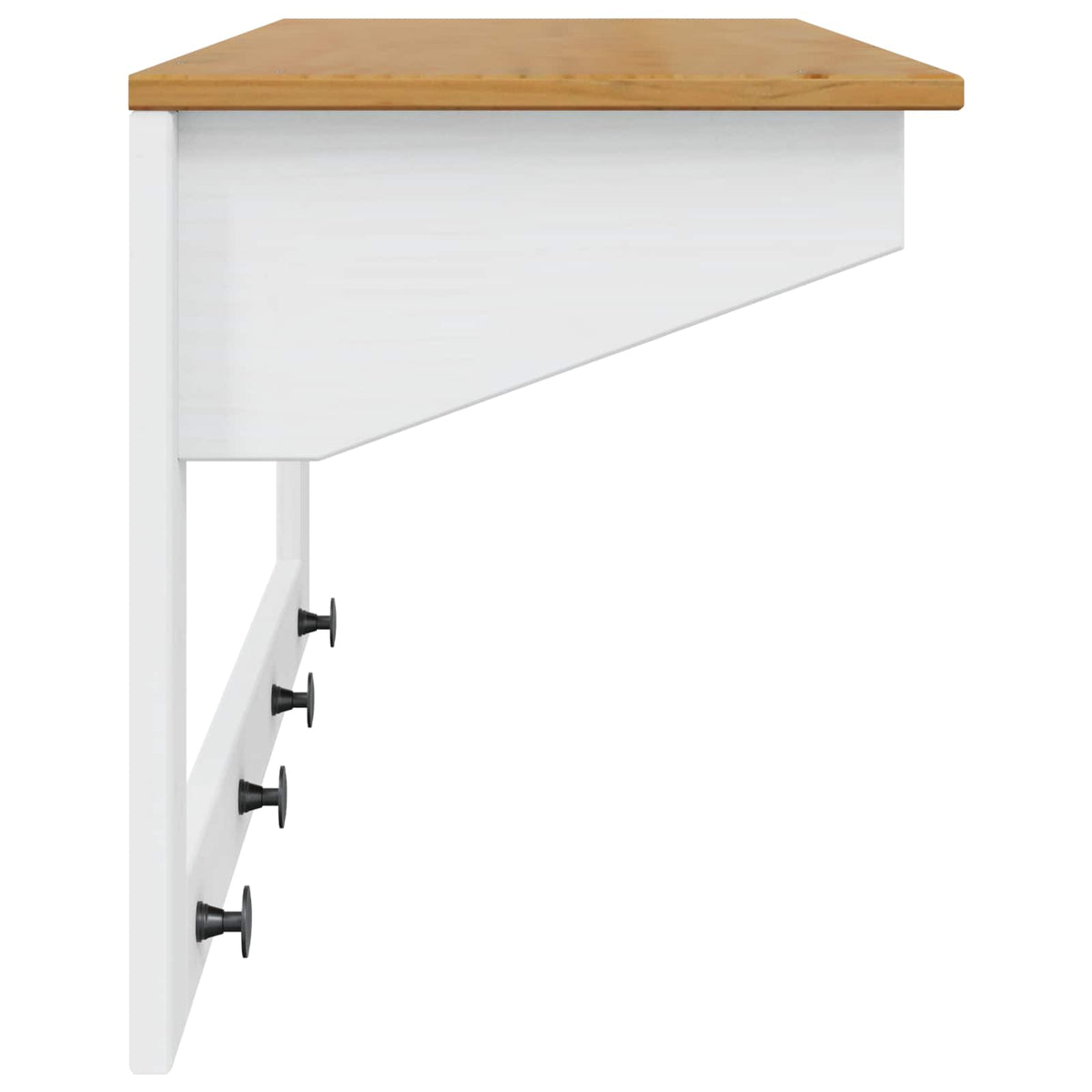 Jakkeholder HILL Hvid og honningbrun 90 x 35 x 41.5 cm