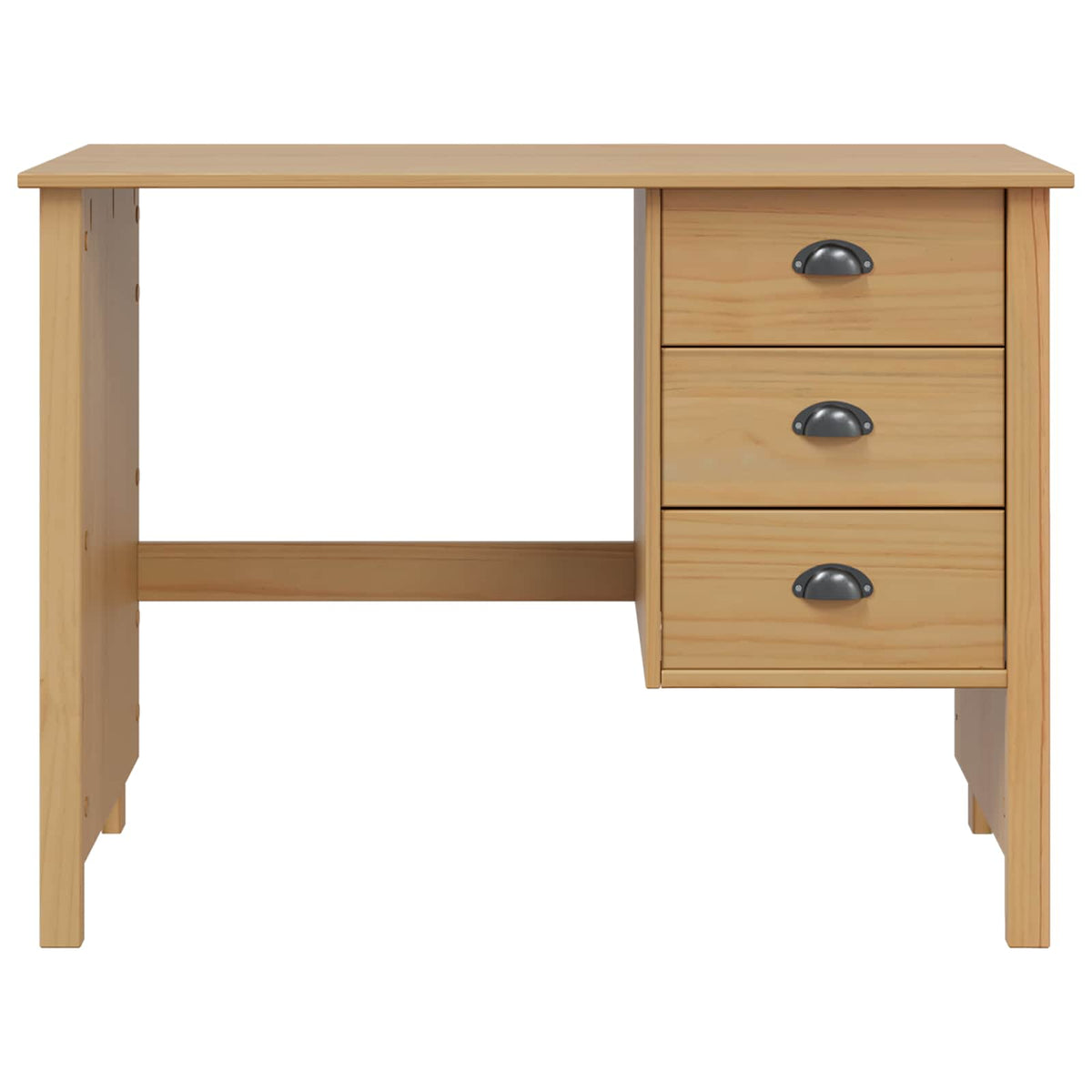 Skrivebord med Skuffer HILL Honningbrun 100 x 45 x 74 cm