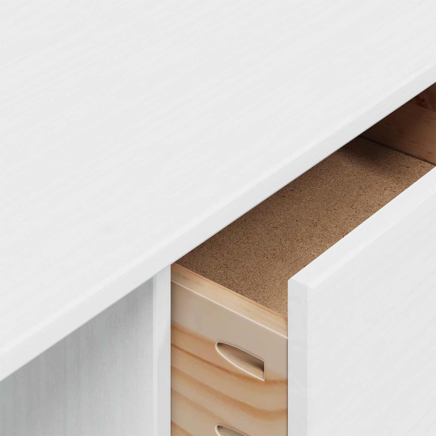 Skrivebord med Skuffer HILL Hvid 100 x 45 x 74 cm