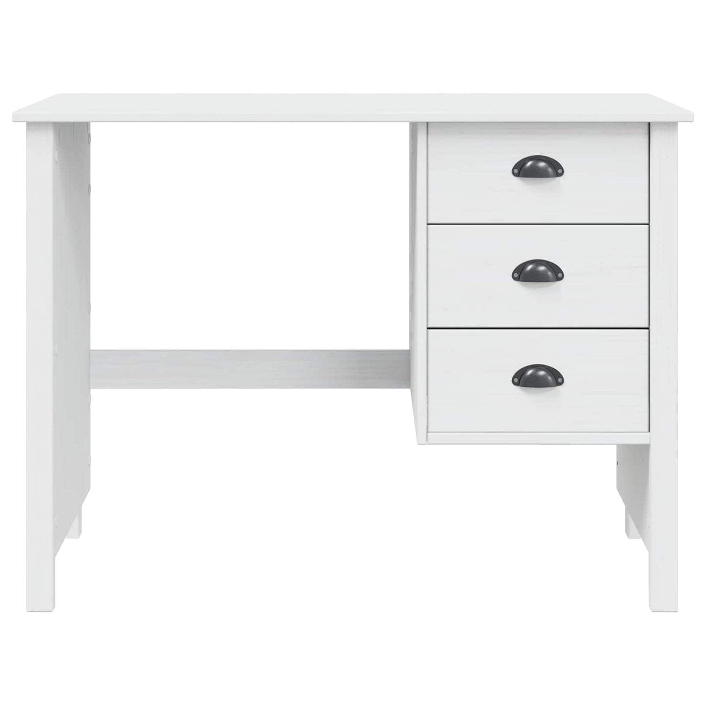 Skrivebord med Skuffer HILL Hvid 100 x 45 x 74 cm