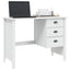 Skrivebord med Skuffer HILL Hvid 100 x 45 x 74 cm
