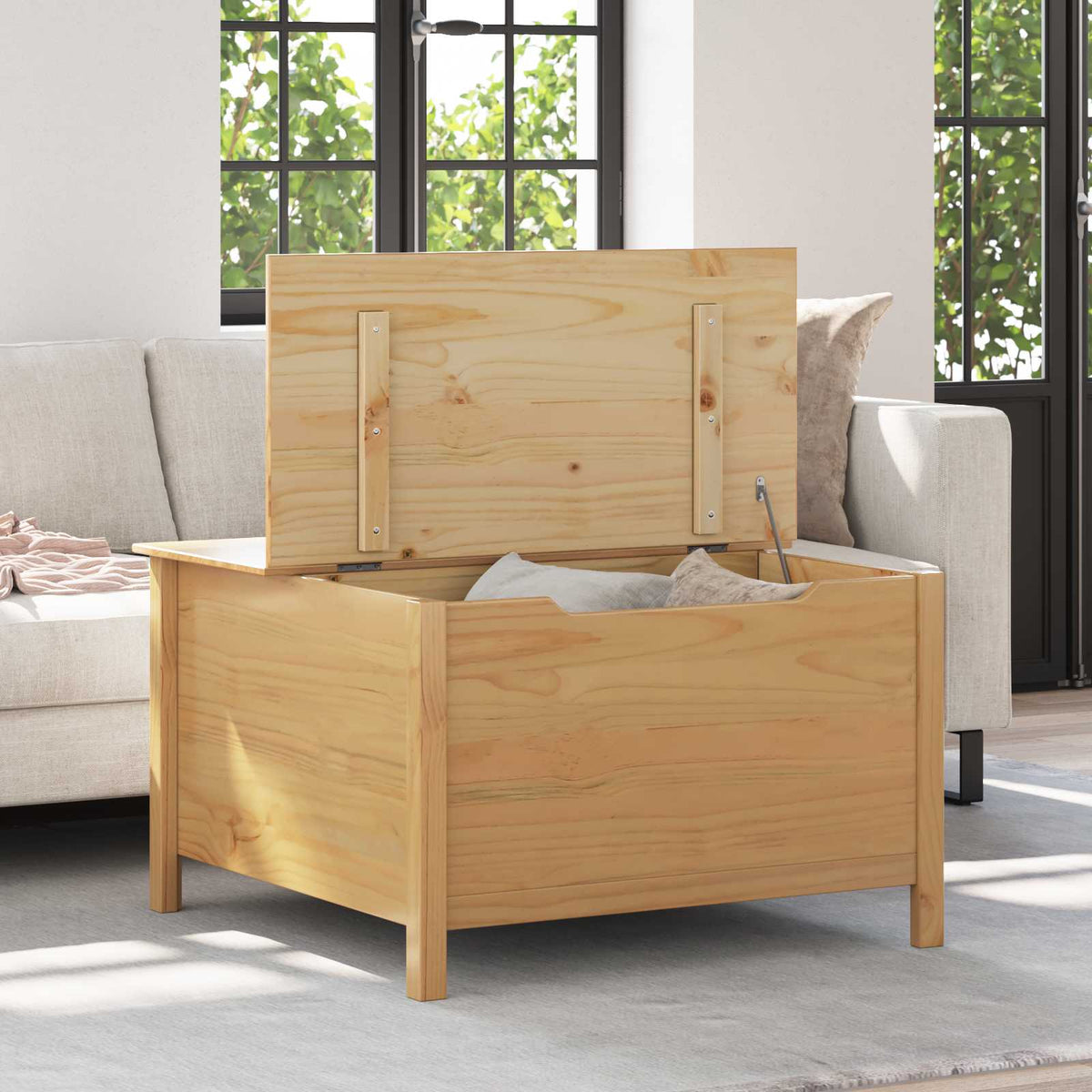 Sofabord HILL Honningbrun 79,5 x 79,5 x 49 cm Massivt fyrretræ