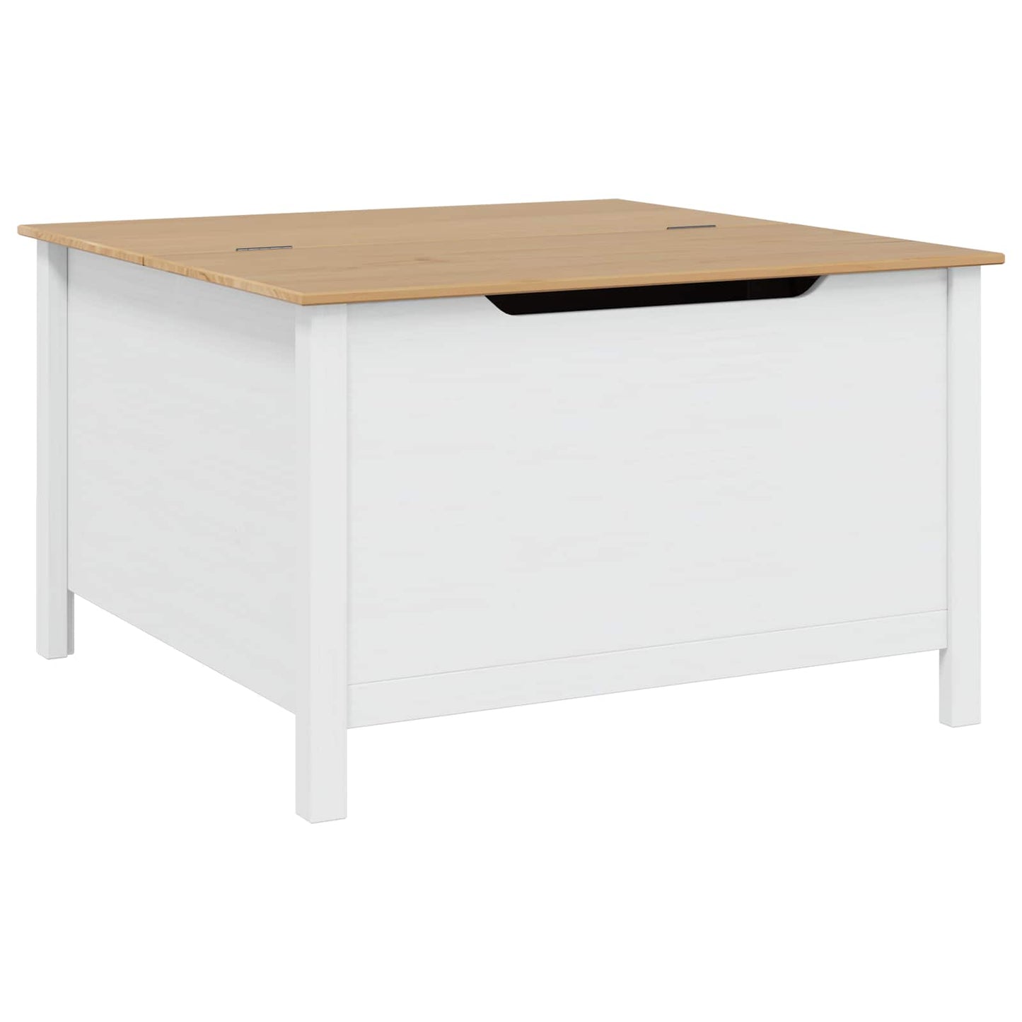 Sofabord HILL Hvid og honningbrun 79,5 x 79,5 x 49 cm