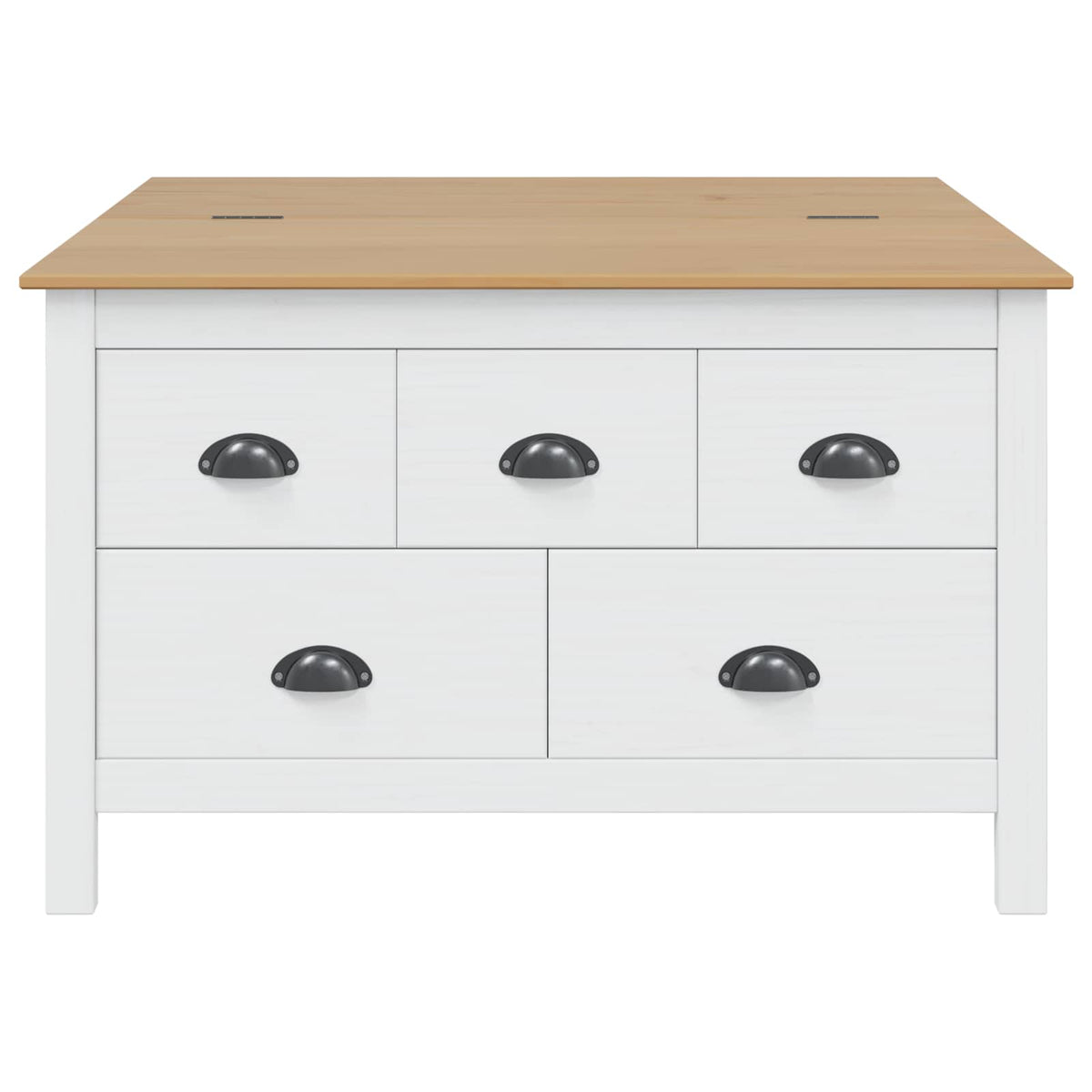 Sofabord HILL Hvid og honningbrun 79,5 x 79,5 x 49 cm