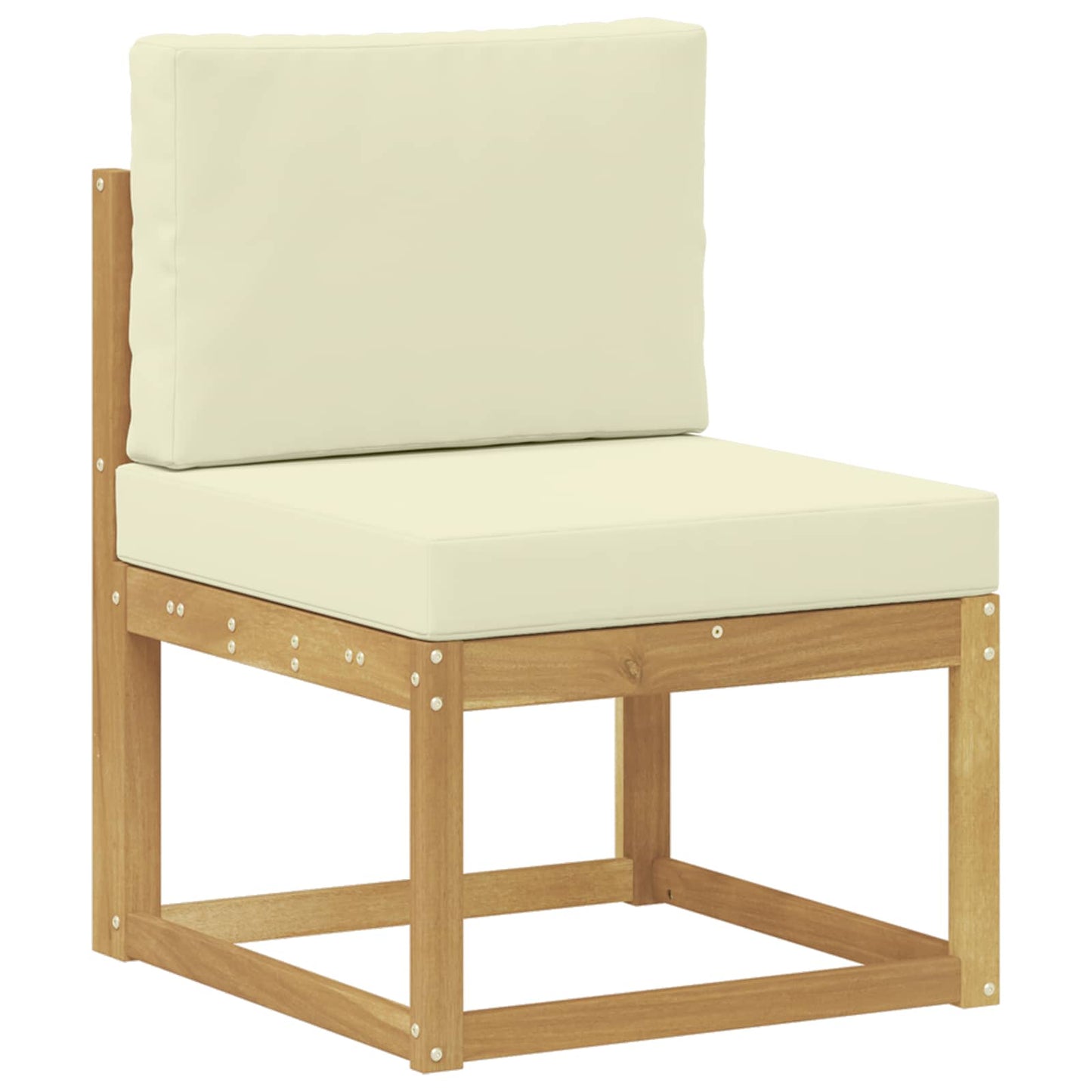 Udendørs sofagruppe Hvid og cremefarvet 59 x 63 x 73 cm