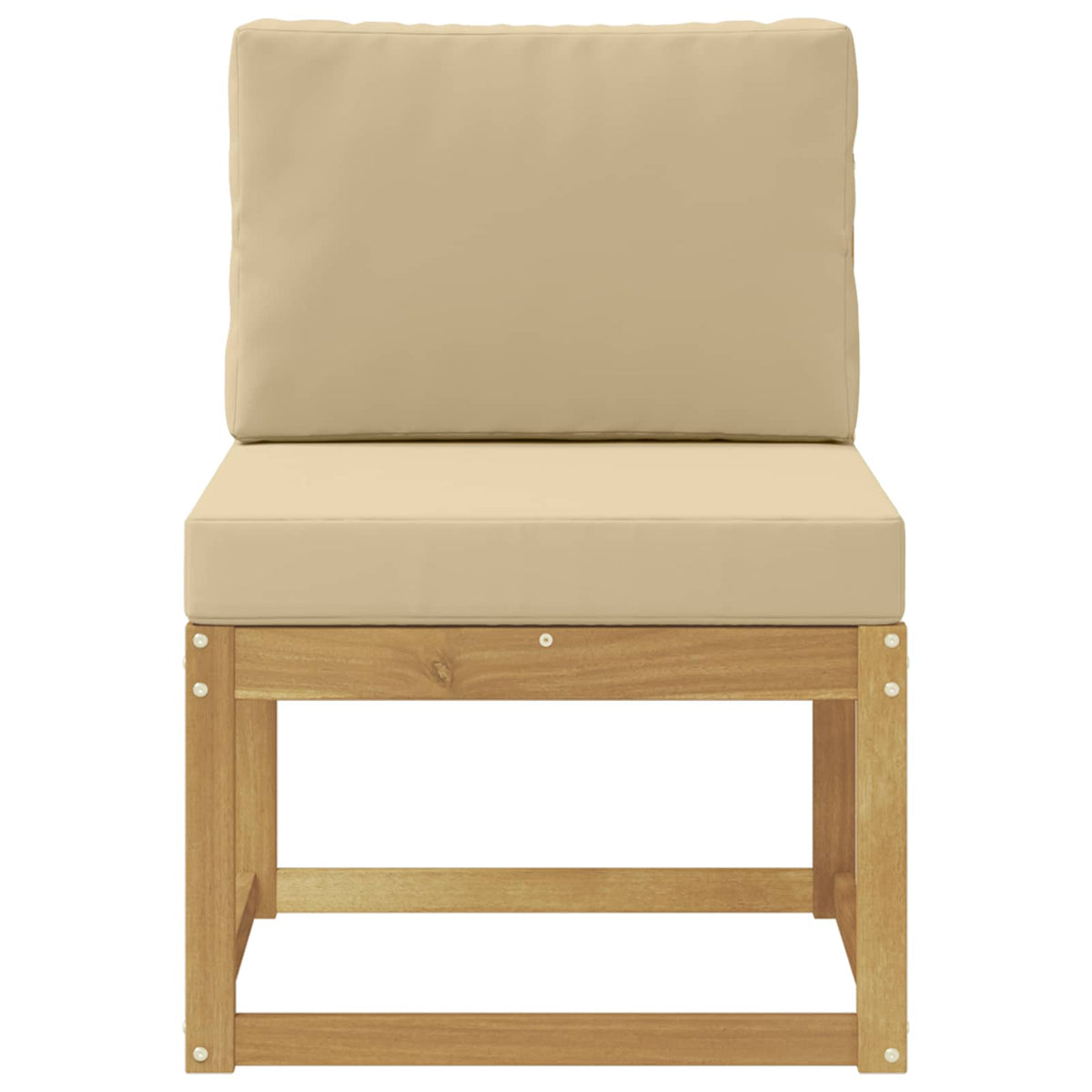 Udendørs sofagruppe Hvid og Beige 59 x 63 x 73 cm