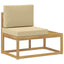 Udendørs Modulsofa Hvid 91 x 63 x 73 cm Massivt Akacietræ