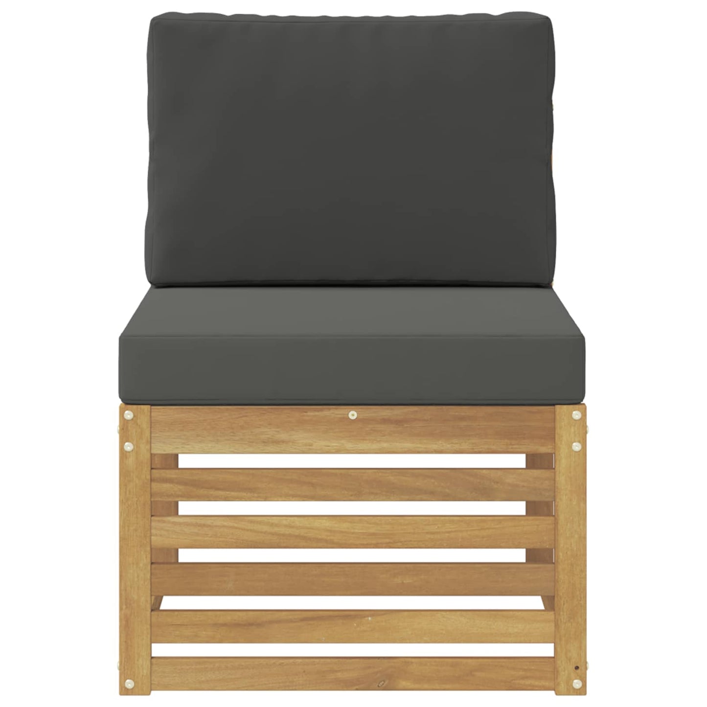 Udendørs Mellem Sofa Massivt Akacietræ Hvid