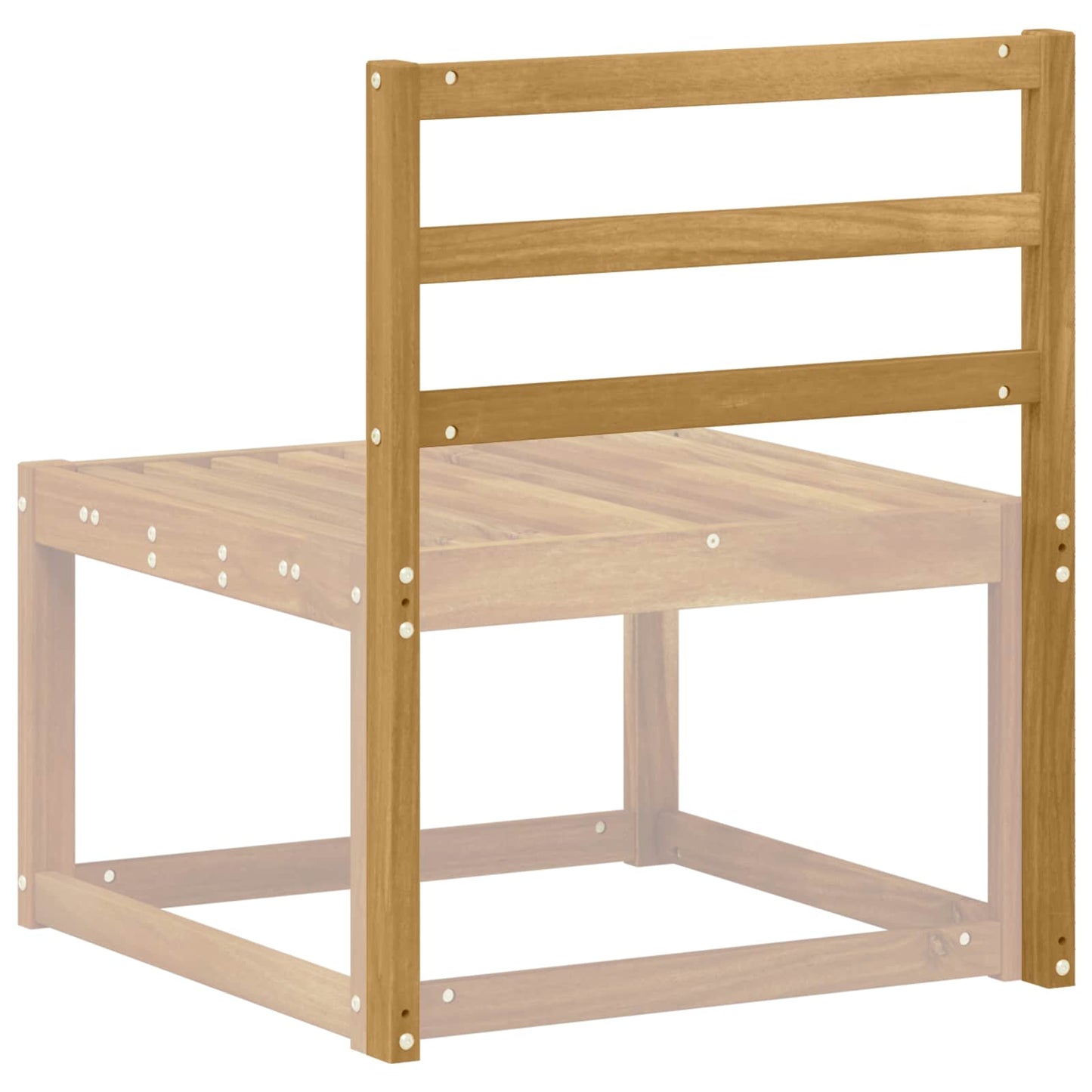 Rygstøtte Modul Hvid 59 x 4 x 73 cm Massivt Akacietræ