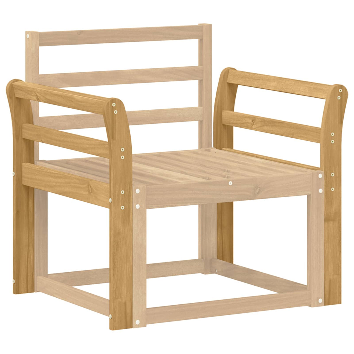 Armlænsmodul 2 stk. Hvid 58,5 x 8,5 x 60 cm Massivt Akacietræ