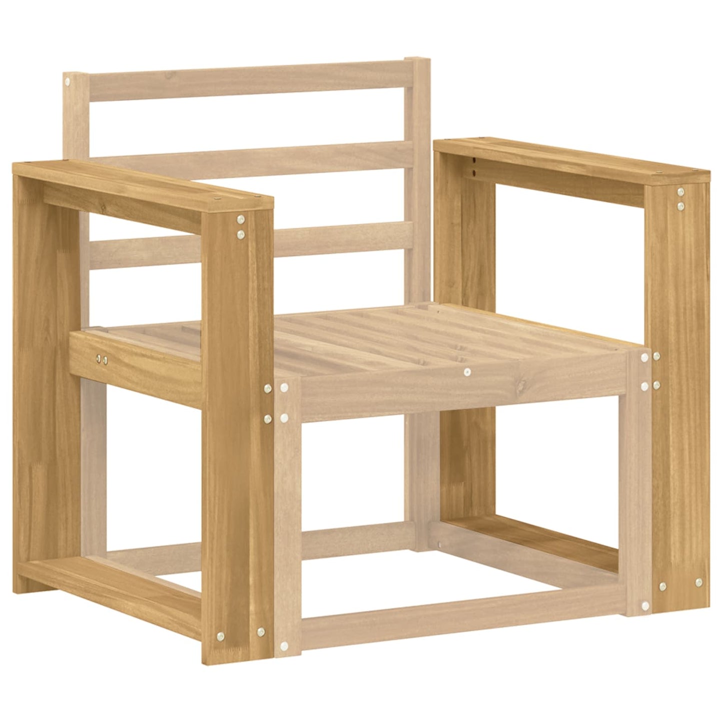 Armlænsmodul 2 stk. Hvid 58,5 x 10 x 61 cm Massivt Akacietræ
