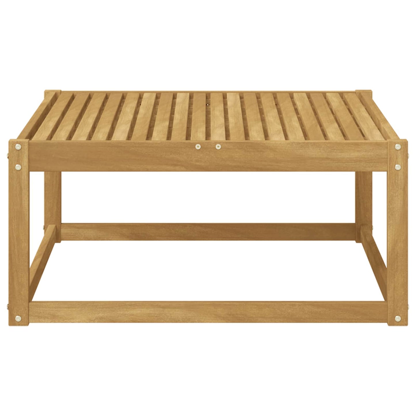 Udendørs puf Massivt Akacietræ Hvid 79 x 79 x 37 cm