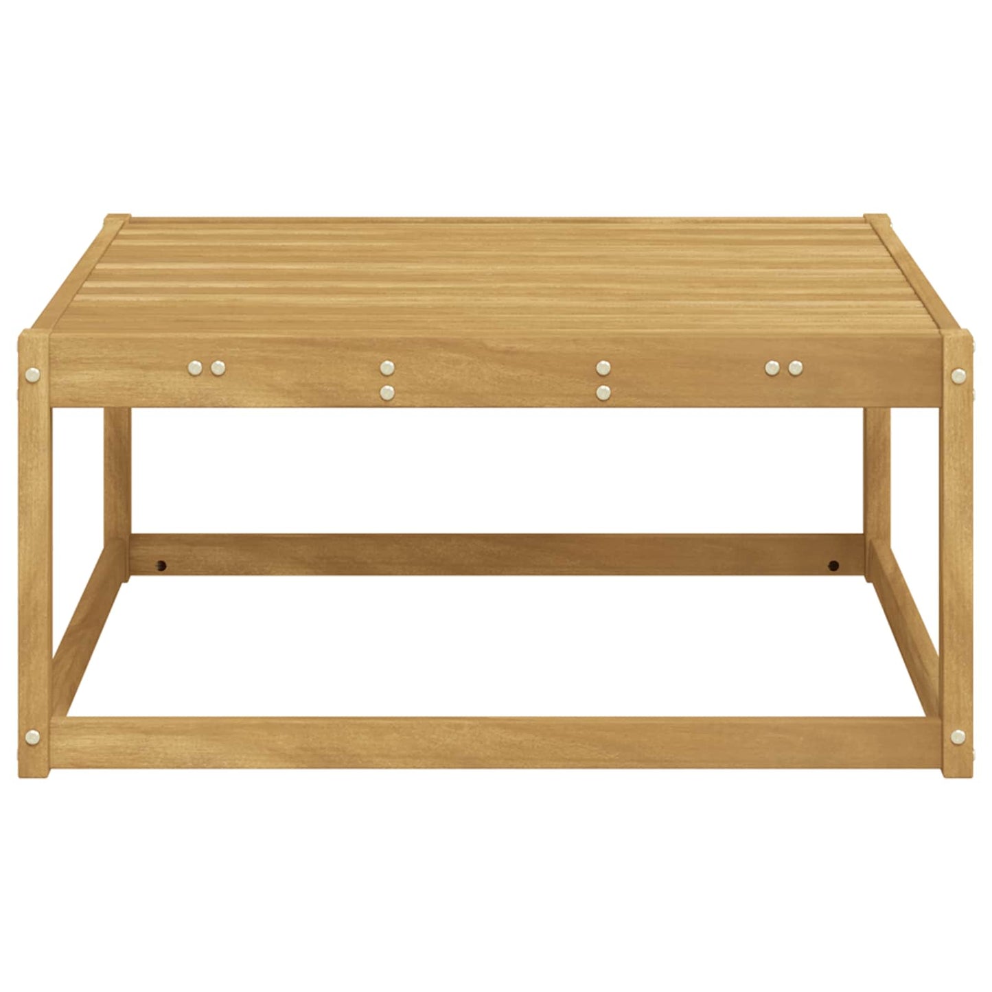 Udendørs puf Massivt Akacietræ Hvid 79 x 79 x 37 cm