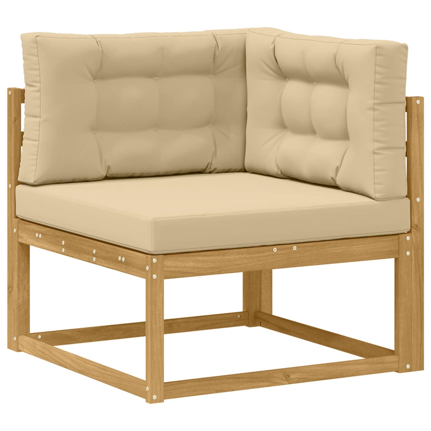 Udendørs Hjørnesofa Polyester Hvid
