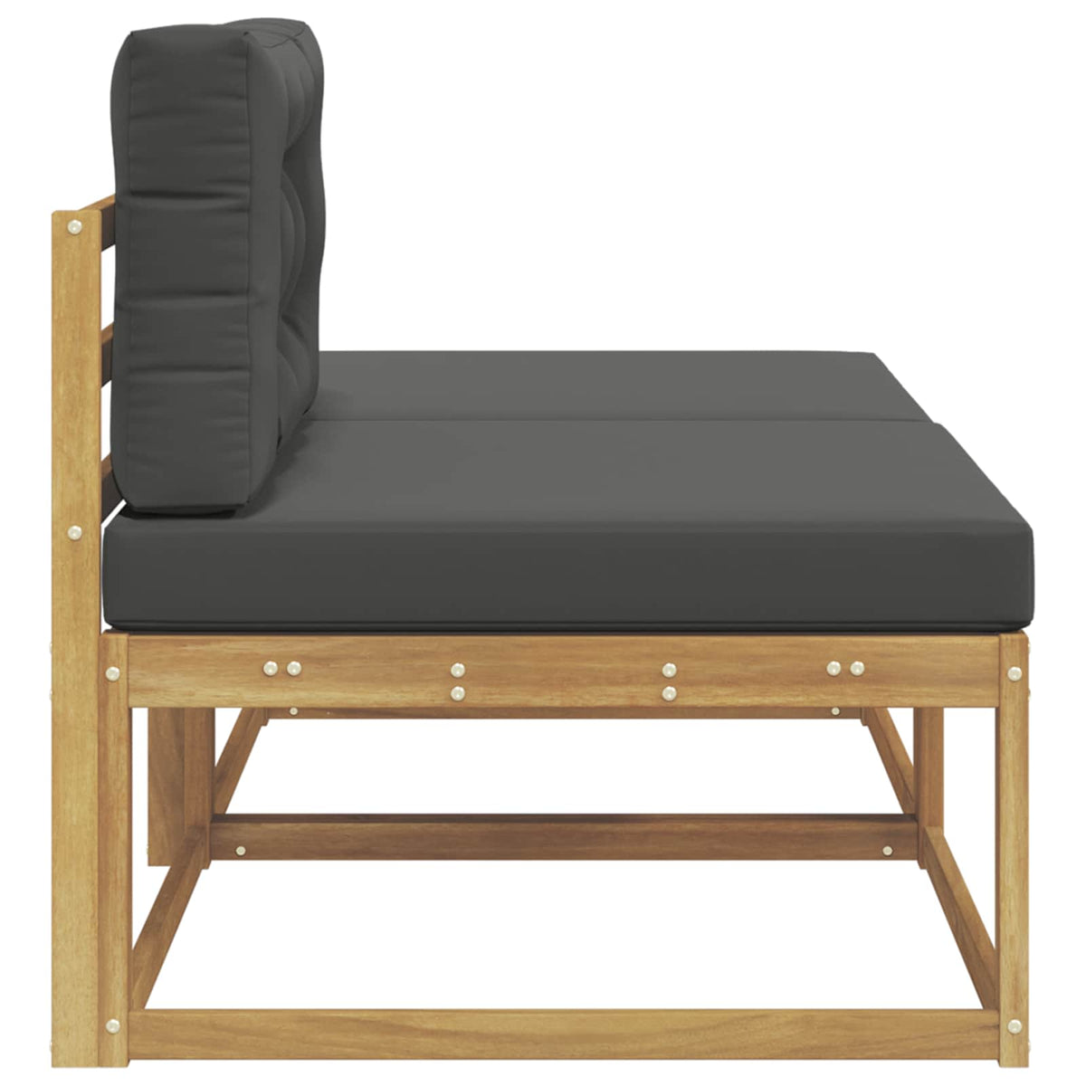 2 Stk Udendørs puf Polyester Hvid