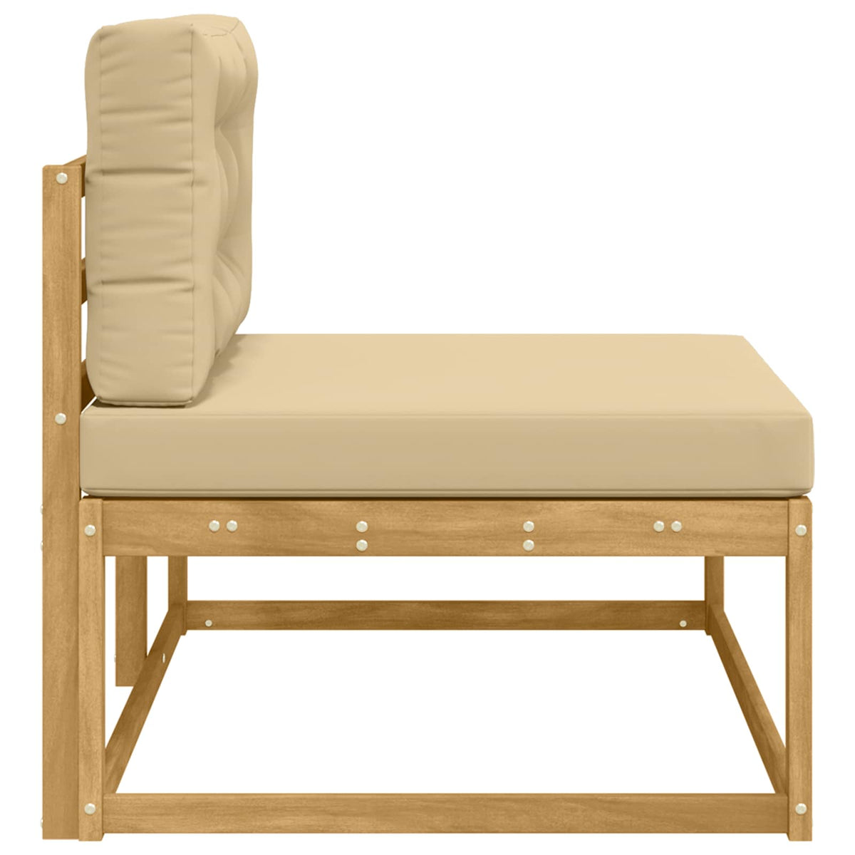 Udendørs Modulsofa med pude Hvid 115 x 83 x 73 cm Polyester