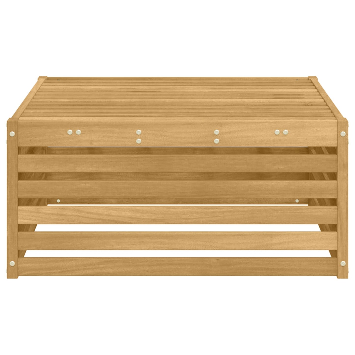 Udendørs puf Massivt Akacietræ Hvid 79 x 79 x 37 cm