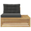 Udendørs Modulsofa Hvid 115 x 83 x 73 cm Massivt Akacietræ