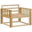 Armlæn Modul 2 stk. Hvid 80 x 6 x 61 cm Massivt Akacietræ