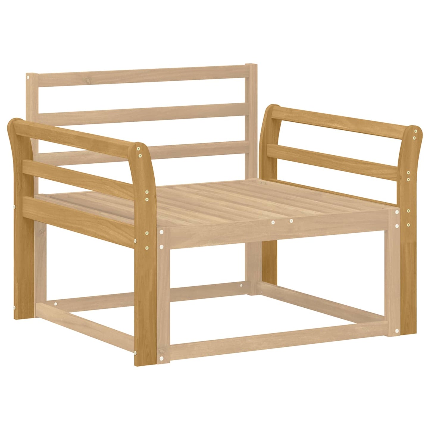 Armlænsmodul 2 stk. Hvid 78,5 x 8,5 x 60 cm Massivt Akacietræ