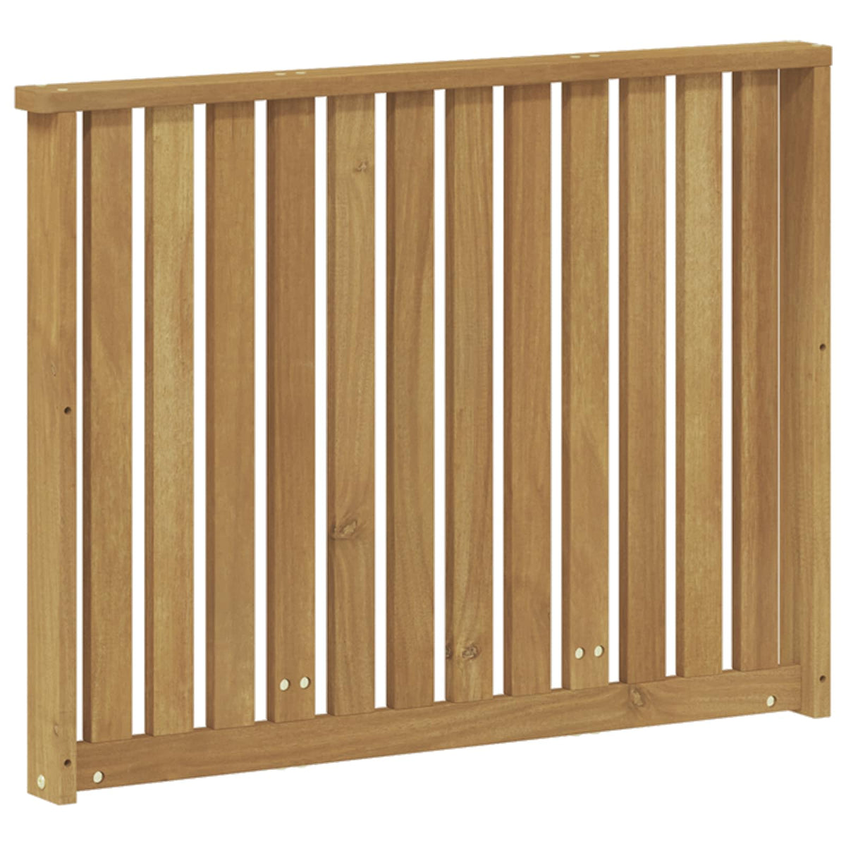Armlænsmodul 2 stk. Hvid 80 x 6 x 61 cm Massivt Akacietræ