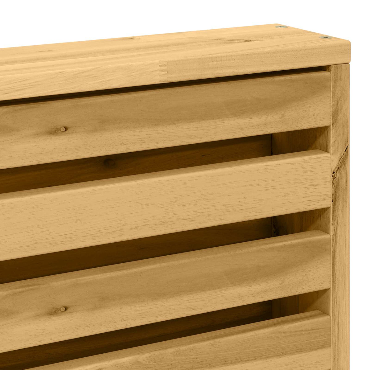 Armlænsmodul 2 stk. Hvid 78,5 x 10 x 61 cm Massivt Akacietræ
