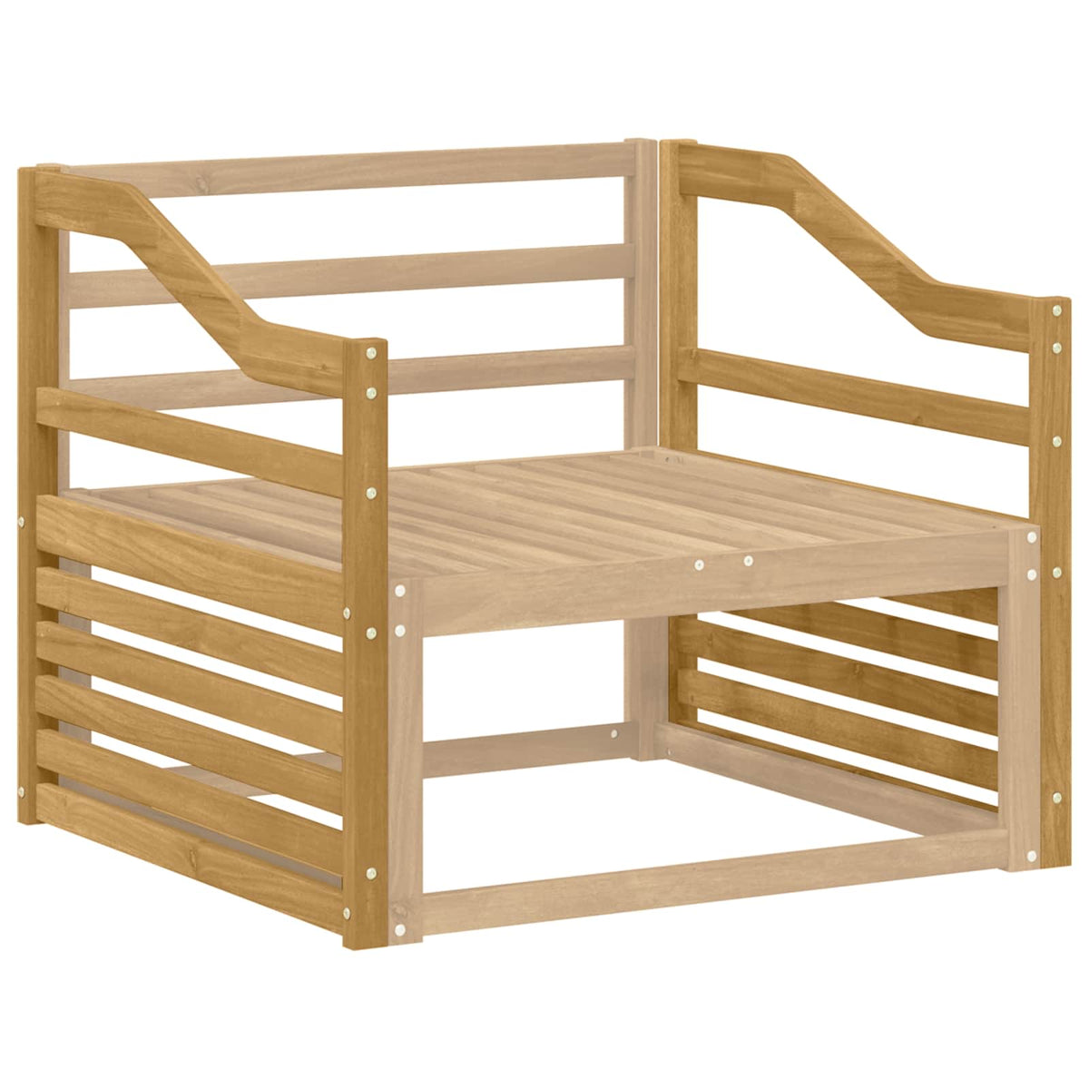 Armstøtte Modul 2 stk. Hvid 79 x 4 x 73 cm Massivt Akacietræ