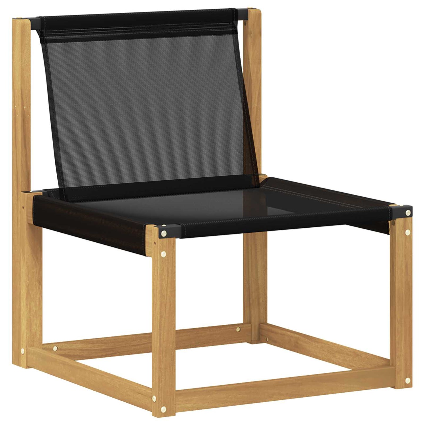 3 stk. Udendørs Mellem Sofa Massivt akacietræ og Textilene-stof