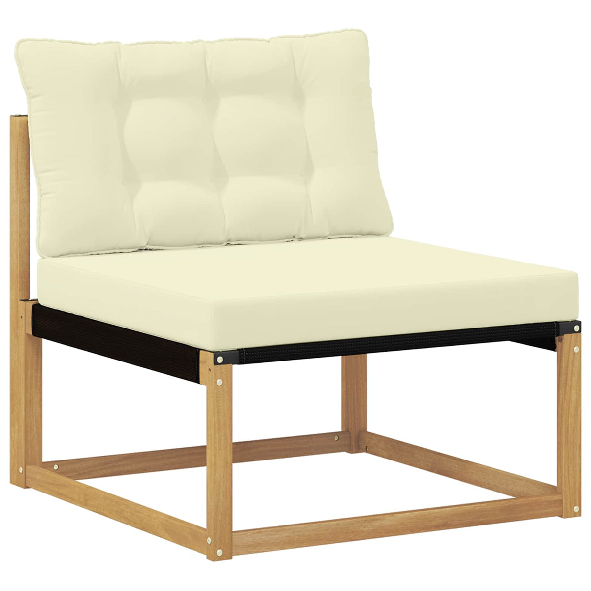 Udendørs Mellem Sofa med pude Hvid 79 x 83 x 73 cm stål