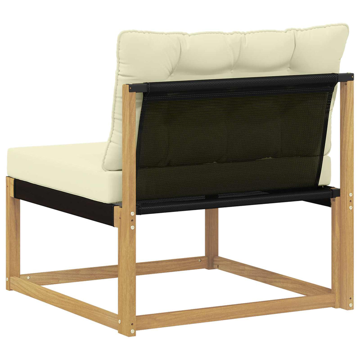 Udendørs Mellem Sofa med pude Hvid 79 x 83 x 73 cm stål
