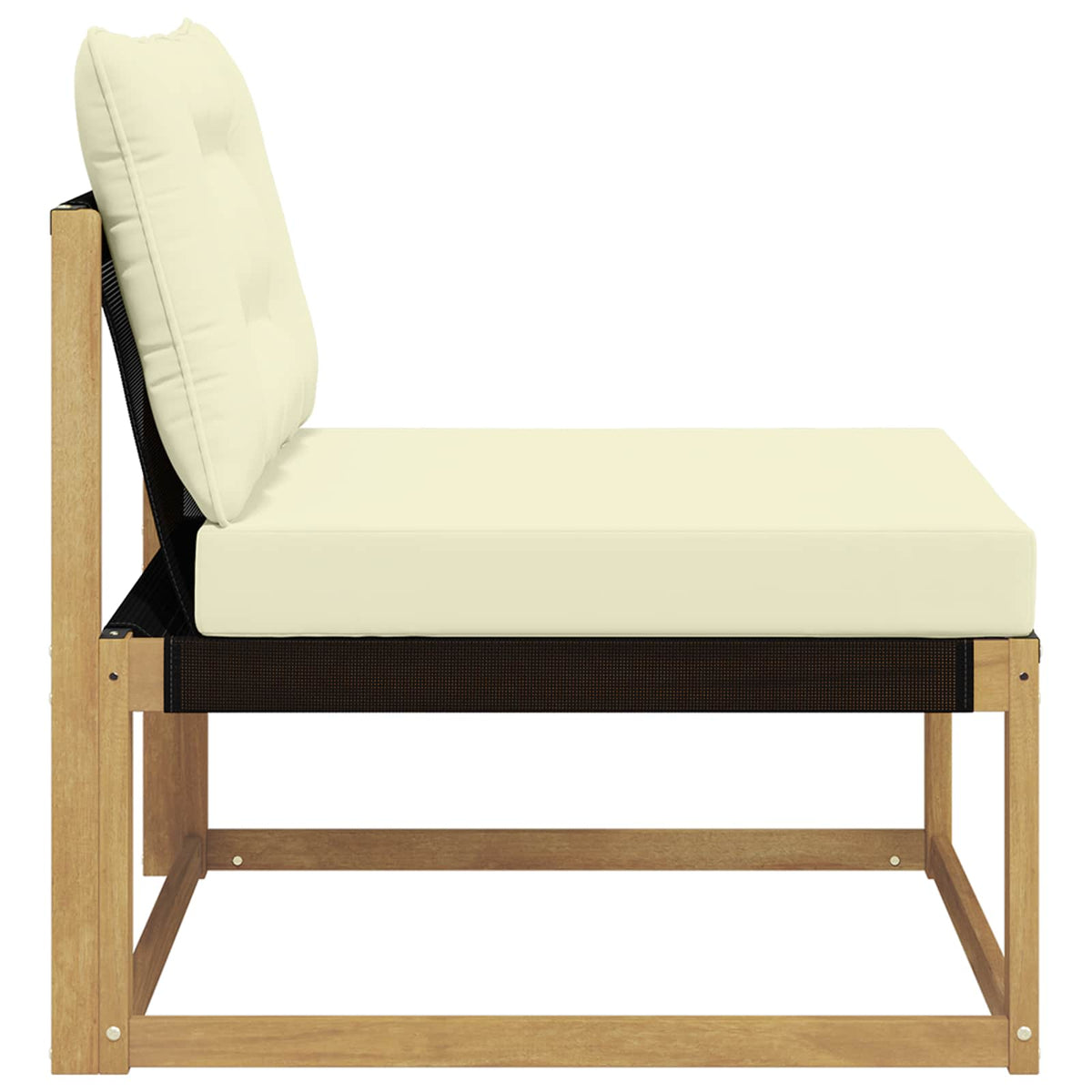 Udendørs Mellem Sofa med pude Hvid 79 x 83 x 73 cm stål