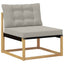 Udendørs Mellem Sofa med pude Hvid 79 x 83 x 73 cm stål