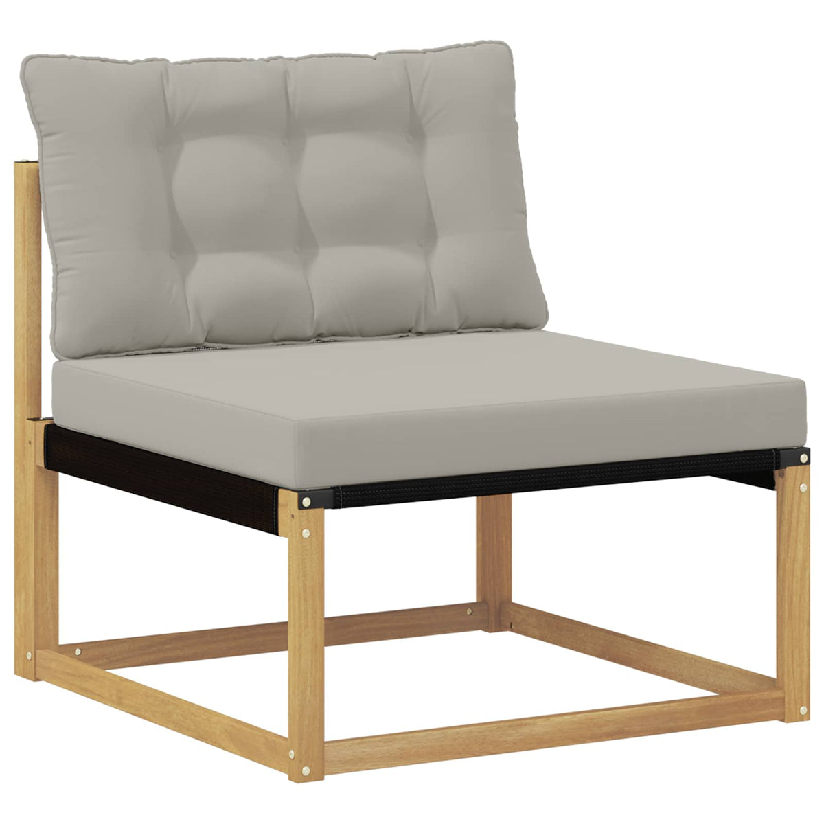 Udendørs Mellem Sofa med pude Hvid 79 x 83 x 73 cm stål