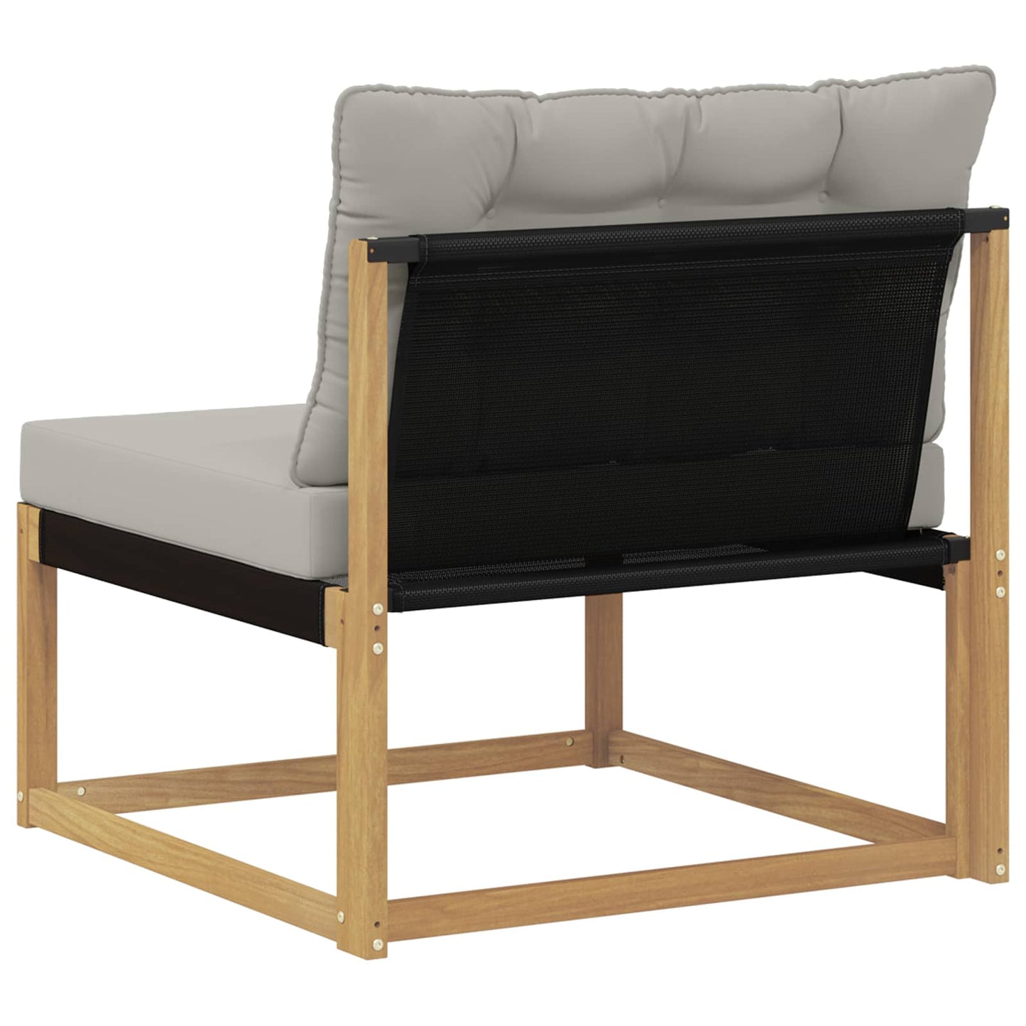 Udendørs Mellem Sofa med pude Hvid 79 x 83 x 73 cm stål