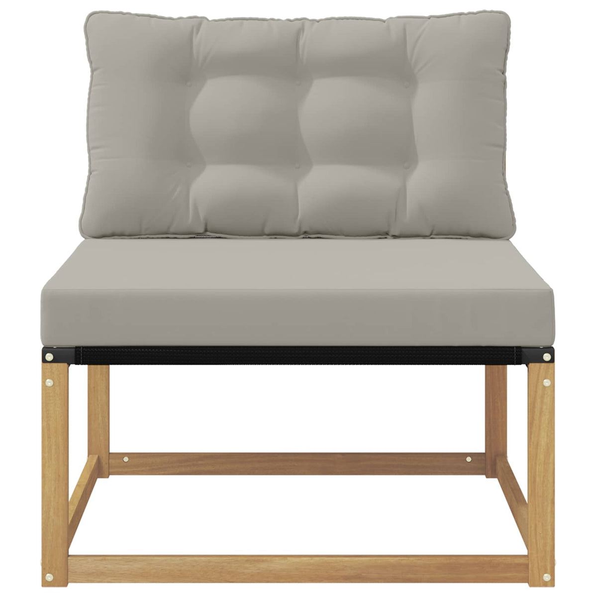Udendørs Mellem Sofa med pude Hvid 79 x 83 x 73 cm stål