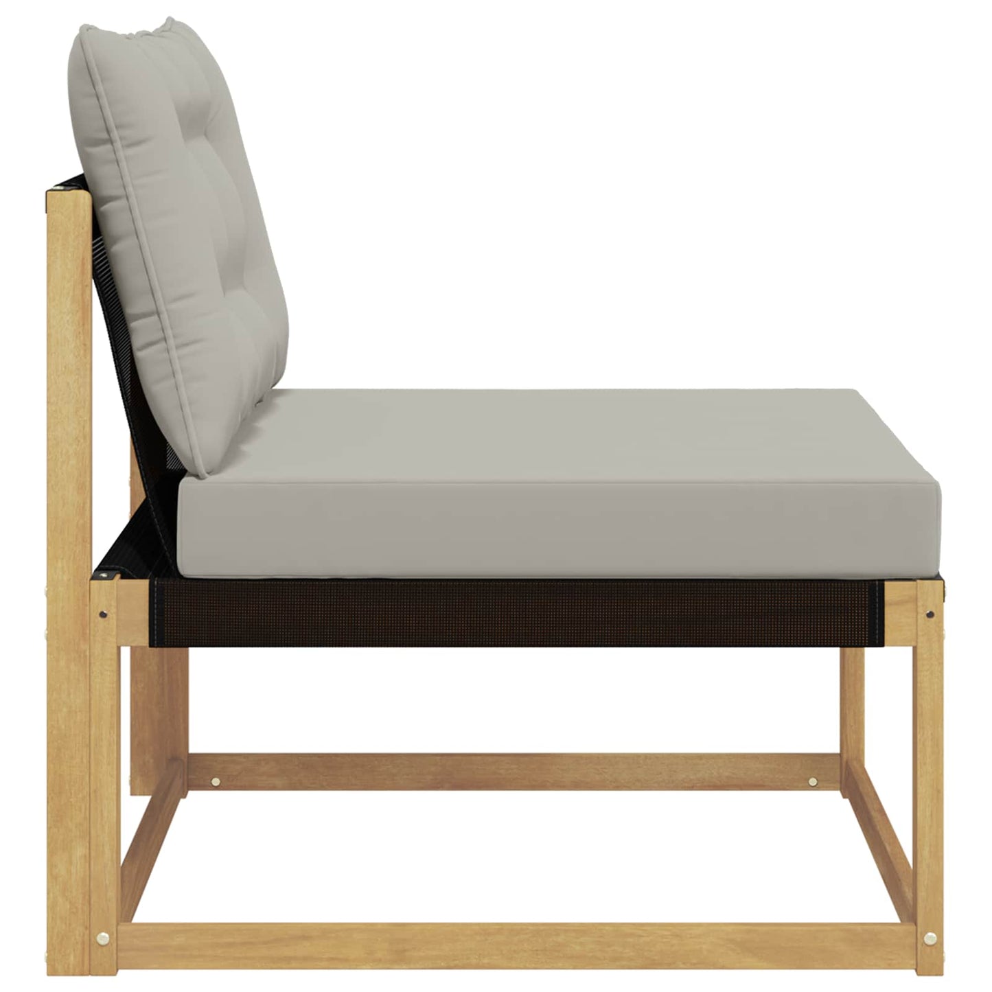 Udendørs Mellem Sofa med pude Hvid 79 x 83 x 73 cm stål