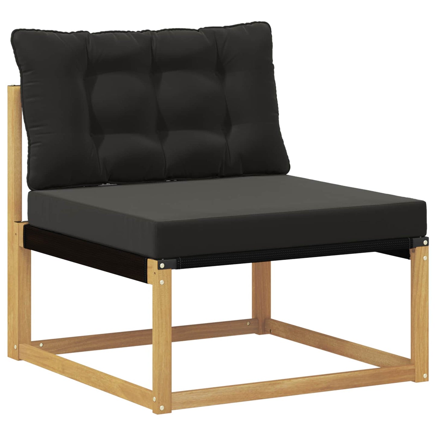 Udendørs Mellem Sofa med pude Hvid 79 x 83 x 73 cm stål