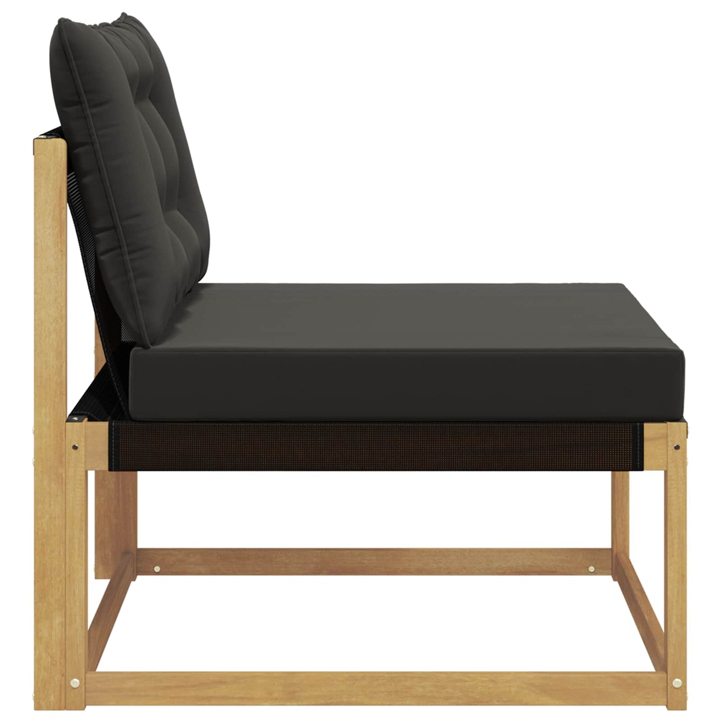 Udendørs Mellem Sofa med pude Hvid 79 x 83 x 73 cm stål